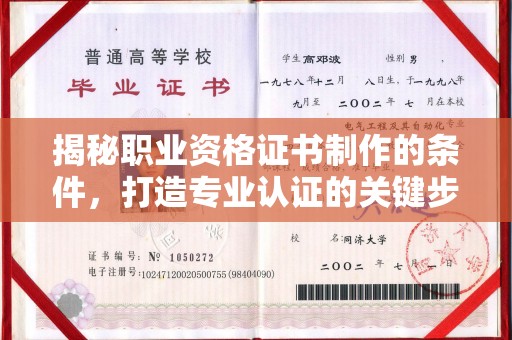 麻栗坡揭秘职业资格证书制作的条件，打造专业认证的关键步骤