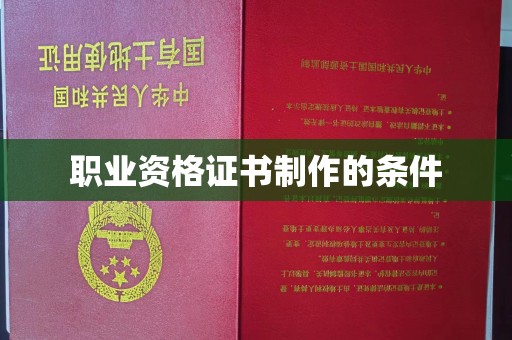 麻栗坡职业资格证书制作的条件
