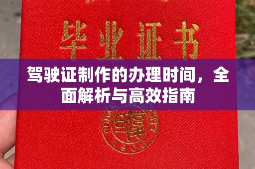 麻栗坡驾驶证制作的办理时间，全面解析与高效指南