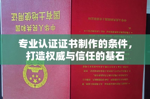 麻栗坡专业认证证书制作的条件，打造权威与信任的基石
