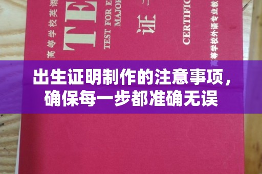 麻栗坡出生证明制作的注意事项，确保每一步都准确无误