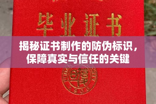 麻栗坡揭秘证书制作的防伪标识，保障真实与信任的关键